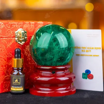 Quả Cầu Thạch Anh Xanh - Fluorite Xanh - 0,861kg - M18790861