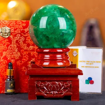 Quả Cầu Thạch Anh Xanh - Fluorite Xanh 4A - 2,56kg - M1879256