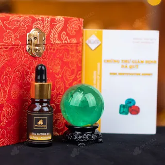 Quả Cầu Thạch Anh Xanh - Fluorite Xanh - 0,141Kg - M26500141