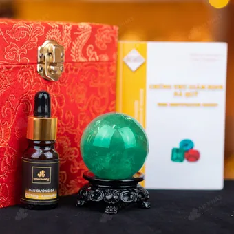 Quả Cầu Thạch Anh Xanh - Fluorite Xanh - 0,18Kg - M2650018