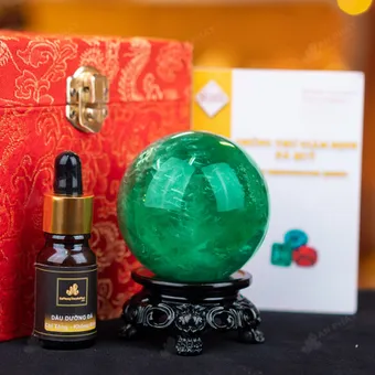 Quả Cầu Thạch Anh Xanh - Fluorite Xanh - 0,44Kg - M2650044