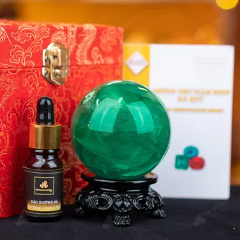 Quả Cầu Thạch Anh Xanh - Fluorite Xanh - 0,488Kg - M26500488