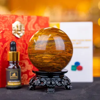 Quả Cầu Phong Thủy Đá Mắt Hổ - 0,62kg - M2769062