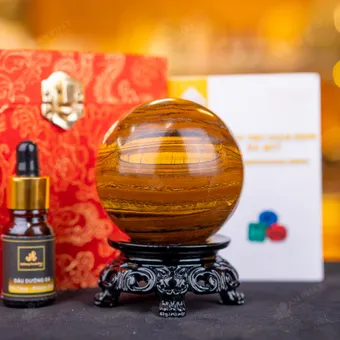 Quả Cầu Phong Thủy Đá Mắt Hổ - 0,58kg - M2769058