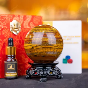 Quả Cầu Phong Thủy Đá Mắt Hổ - 0,67kg - M2769067