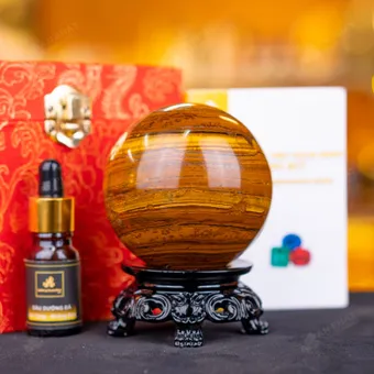 Quả Cầu Phong Thủy Đá Mắt Hổ - 0,69kg - M2769069