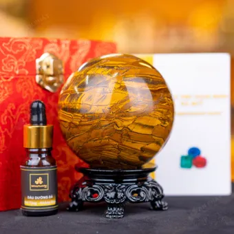 Quả Cầu Phong Thủy Đá Mắt Hổ - 0,85kg - M2769085