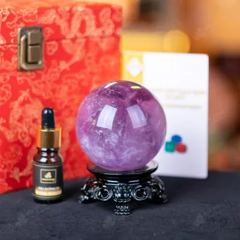 Quả Cầu Đá Thạch Anh Tím - 0,57kg - M0641057