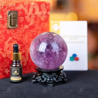 Quả Cầu Đá Thạch Anh Tím - 0,62kg - M0641062