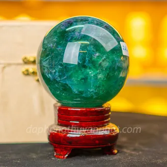 Quả cầu đá phong thủy màu xanh - Flourite Xanh 2.26kg, ĐK11cm - M227215