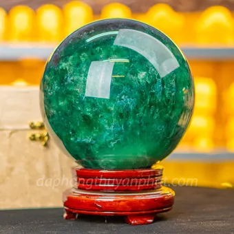 Quả Cầu Thạch Anh Xanh - Fluorite Xanh 10.82kg - 18cm - M227229