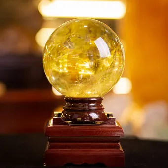 Quả Cầu Thạch Anh Vàng VIP 4kg - M0652