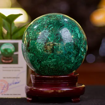 Quả Cầu Phong Thuỷ Đá Lông Công 4.5kg - M23419