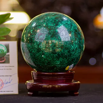 Quả Cầu Phong Thuỷ Đá Lông Công 6.06kg - M234112