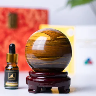 Quả Cầu Phong Thủy Đá Mắt Hổ - 0,82kg - M0390082