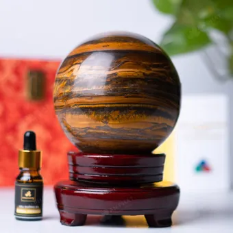 Quả Cầu Phong Thủy Đá Mắt Hổ - 2,34kg - M0390234