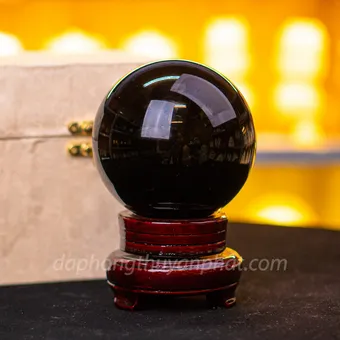 Quả Cầu Đá Nùi Lửa Đen | Đá Obsidian Đen 1,5kg - M21926