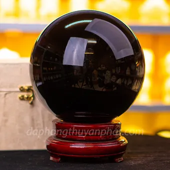 Quả Cầu Đá Nùi Lửa Đen | Đá Obsidian Đen 8,5kg - M21928