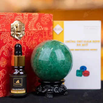 Quả Cầu Thạch Anh Dâu Tây Xanh - 0,38kg - M2817038