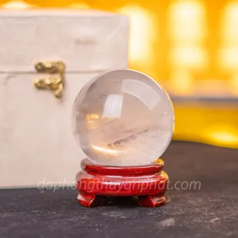 Quả Cầu Phong Thuỷ Thạch Anh Trắng 0.84kg - M08891