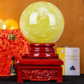 Quả Cầu Phong Thủy Đá Thạch Anh Vàng 1A - 5,84kg - M1977584
