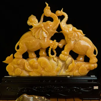 Tác Phẩm Trường Thọ An Khang Đá Phong Thủy, Đá Ngọc Onyx (Quà Tặng Phong Thủy VIP) M2424