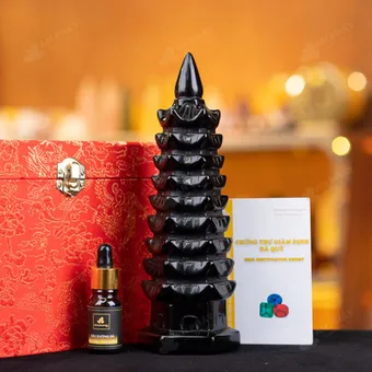 Tháp Văn Xương Obsidian Đen - 22cm - M0649098