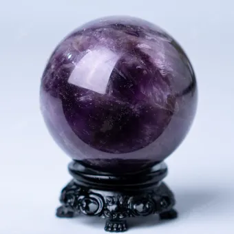 Quả Cầu Đá Thạch Anh Tím Hoa Chanh - 0,2Kg - M259802