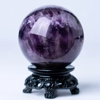 Quả Cầu Đá Thạch Anh Tím Hoa Chanh - 0,488Kg - M25980488