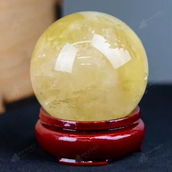 Quả Cầu Phong Thủy Đá Thạch Anh Vàng - 0,27kg - M1453027