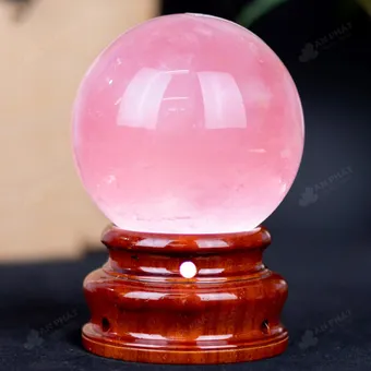 Quả Cầu Phong Thủy Đá Thạch Anh Hồng - 1,1Kg - M031511