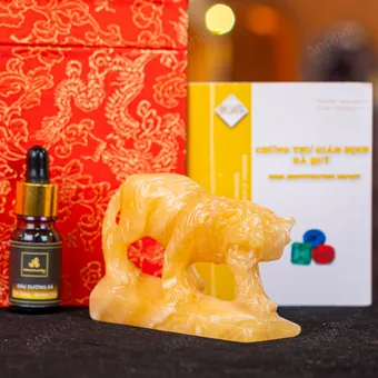 Tượng Hổ Bằng Đá Ngọc Hoàng Long - 10cm - M2850033