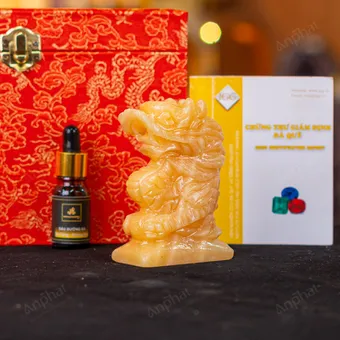 Tượng Rồng Đá Ngọc Hoàng Long - 10cm - M28500354