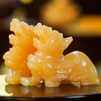 Tỳ hưu thạch anh tóc vàng - Linh vật hóa sát, vượng tài, khai quan lộc