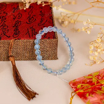 Vòng Tay Aquamarine Xanh Biển 3A 9 Ly 079-0013A-9