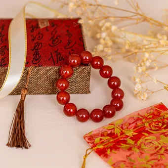 Vòng Tay Mã Não Đỏ 1A 14 Ly 079-0301A-14