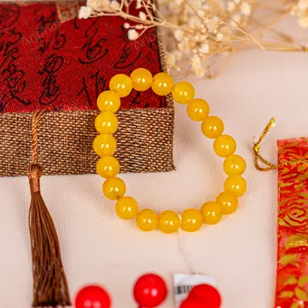Vòng Tay Mã Não Vàng 1A 10 Ly 079-0351A-10