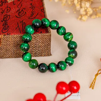 Vòng Tay Mắt Hổ Xanh Lá 1A 12 Ly 079-0441A-12