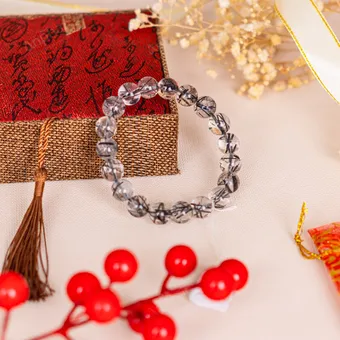 Vòng Tay Thạch Anh Tóc Đen 1A 11 Ly 079-0811A-11