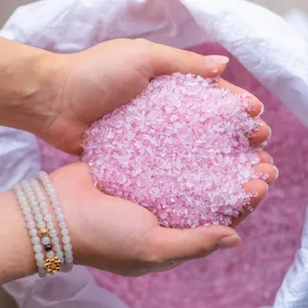 Vụn Đá Thạch Anh Hồng Mini