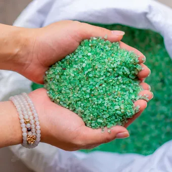 Vụn Đá Thạch Anh Xanh Mini