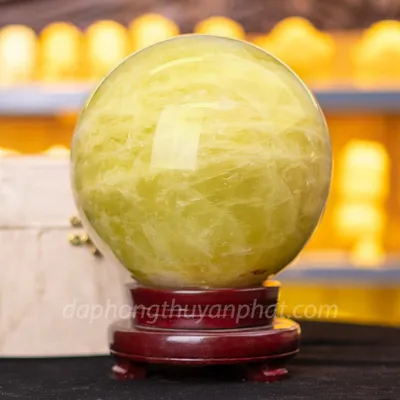 Quả Cầu Phong Thủy Đá Thạch Anh Vàng 9.61kg, 19cm - M197713