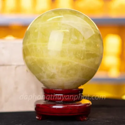 Quả Cầu Phong Thủy Đá Thạch Anh Vàng 6.13kg, 16cm - M197711