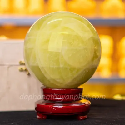 Quả Cầu Phong Thủy Đá Thạch Anh Vàng 5.62kg, 15cm - M197710