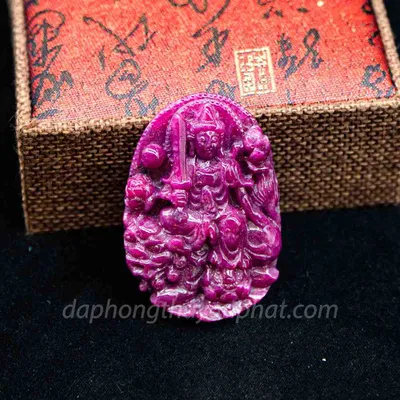 Mặt Phật Bản Mệnh | Mặt Văn Thù Bồ Tát Đá Ruby M2373 - 59,9g