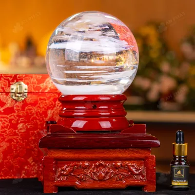 Quả Cầu Đá Núi Lửa Trắng - 2,5kg - M203525