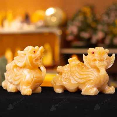 Cặp Tỳ Hưu Ngọc Hoàng Long - 15cm - M293229