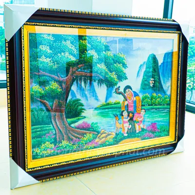 Tranh Đá Phong Thủy | Tranh Đá Quý Cao Cấp | Tranh Trường Thọ - Chất Liệu Đá Quý Tự Nhiên 100% - Kích Thước: 1m1 x 0,8m AT000