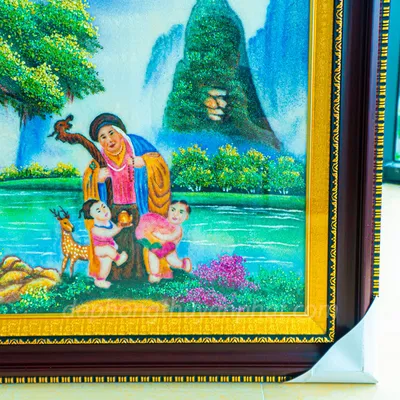 Tranh Đá Phong Thủy | Tranh Đá Quý Cao Cấp | Tranh Trường Thọ - Chất Liệu Đá Quý Tự Nhiên 100% - Kích Thước: 1m1 x 0,8m AT000