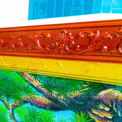 Tranh Đá Phong Thủy | Tranh Đá Quý Cao Cấp | Tranh Đá Quý Phong Cảnh | Tranh Tùng Hạc Chất Liệu Đá Quý Tự Nhiên 100% - Kích Thước: 1m92 x 1m12 AT009